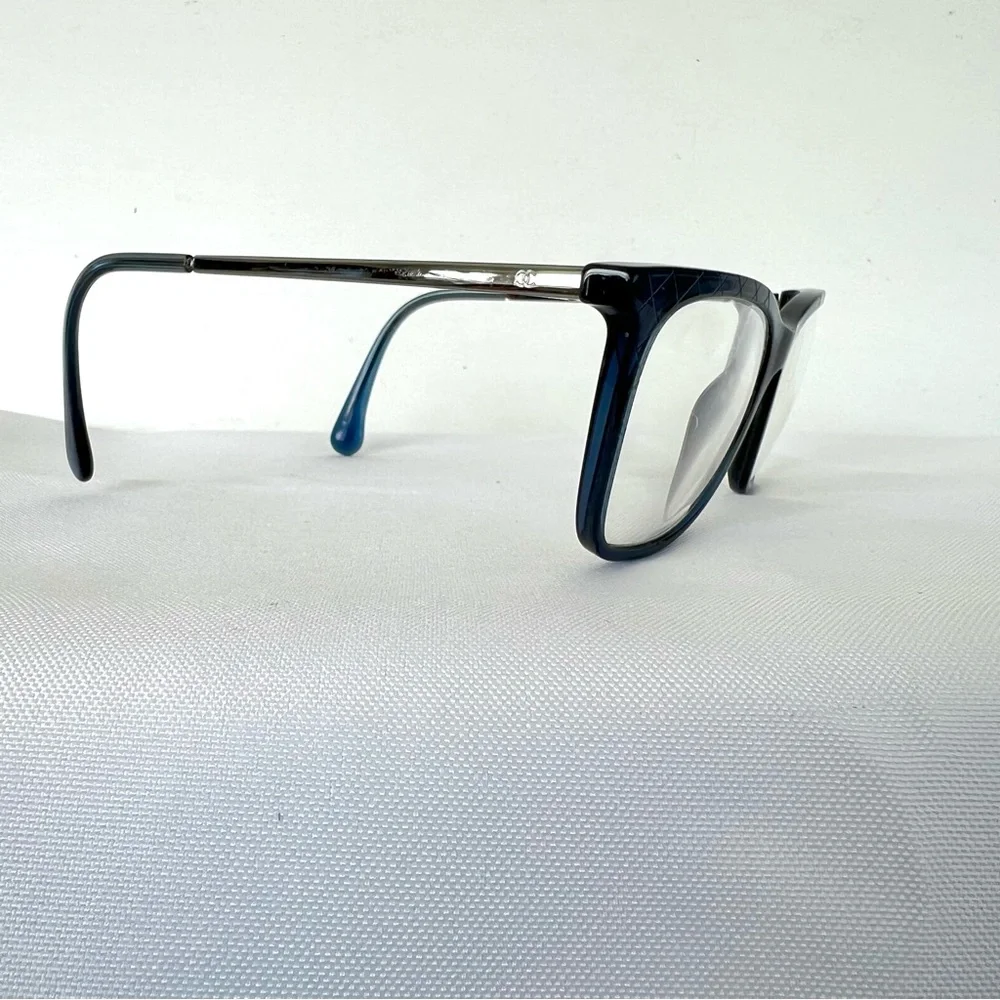 CHANEL 3379 c.508 Cats Eye Frames Dark Blue Transparent Prescription Eyeglasses